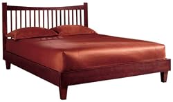 Fashion Bed Group Jakarta Queen Bed with Rails, Mahogany