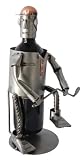 Ferdinand the Frustrated Golfer Handcrafted Metal Bottle Sculpture