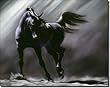 Shadow Dancer by Kim McElroy - Horse Equine Ceramic Accent Tile 8" x 10" Kitchen Shower Backsplash