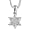 Diamond (.18 ctw) White Gold Star of David Pendant With 16 inch Chain