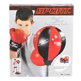Kids Punching Bag, Ball Spring Action Toy Boxing Gloves [16886]