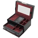 Wolf Designs Women's Queen's Court Collection Small Black Jewel Case #356761