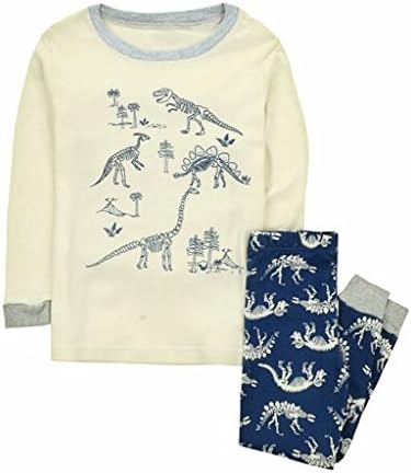 Cute Honey "Dinosaur" Kid Little Boys' 2-Piece Pjs Long Sleeve Pajama Sets 6Y