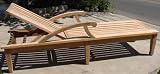 A Grade Outdoor Garden Teak Sun Chaise Lounge