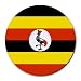Uganda Flag Round Mouse Pad