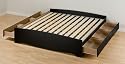 Prepac Sonoma Black King Platform Storage Bed (6-drawers)