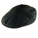 LINEN COTTON IVY DRIVING GOLF CAP LINED HAT BLACK LARGE / EXTRA LARGE