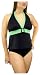 It Figures Women's Plus Mod Squad Halter Tankini Suit