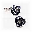 Blue Enamel Knot Cufflinks