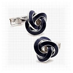 Blue Enamel Knot Cufflinks