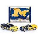 Michigan Wolverines 1:64 2007 Home & Road Dodge Charger/Corvette 2 Pack with Card