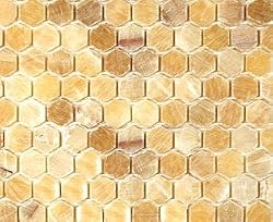 Honey Onyx Hexagon 1" Marble Tile Premium Polished