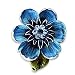 Antique Silver White Metal with Multi-Color Swarovski Crystal Brooch, Weight: 32.00gm - Flower