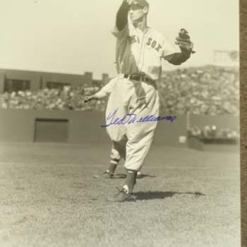 Ted Williams Autographed Photo - Autographed MLB Photos