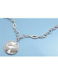Sterling Silver Mother of Pearl Pendant Necklace - Length: 16-20 inch (adjustable)
