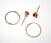 14k Yellow Gold Four Prong 4mm Genuine Citrine-November Stud and 12mm Endless Tube Hoop Set