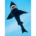 7-ft. Black Nylon Shark Kite