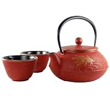 Goldfish Cinnabar Tetsubin Tea Set