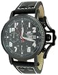Adee Kaye IP Mens Graham Style Automatic Military Watch With Black Dial
