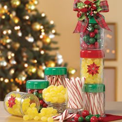 Holiday Sweets Gift Tower - Christmas Candy Gift Basket