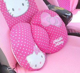 Hello Kitty Sanrio Comfortable Lumbar Back Cushion pink by H-M Shop