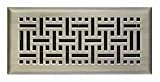 GREYSTONE HOME PRODUCTS LLC AMFRSNB410 WICKER FLOOR REGISTER 4 x 10 - SATIN NICKEL