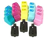 18 PACK. SUPER HIGH YIELD  COMPATIBLE CARTRIDGES FOR HP 02. INCLUDES SOPHIA GLOBAL BRAND CARTRIDGES FOR 3EA HP02 35ML BLACK + 3EA HP02 18ML CYAN + 3EA HP02 18ML MAGENTA + 3EA HP02 18ML YELLOW + 3EA HP02 18ML LIGHT CYAN + 3EA HP02 18ML LIGHT MAGENTA.