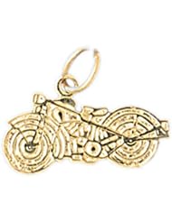 Dazzlers Solid 14k Gold Motorcycle Charm Pendant Available in three colors from jewelsberry (weights: 1.0 grams only)