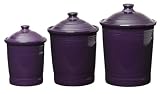 HLC Fiestaware Set of Small, Medium, and Large Kitchen Containers, Plum