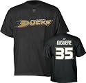 Jean-Sebastien Giguere Black Reebok Name and Number Anaheim Ducks T-Shirt