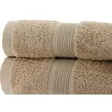 4 PC 100% Egyptian Cotton Bath Towel Set, BROWN