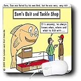 Londons Times Fish Fishing Deep Beneath Cartoons - When Fish Run Bait Shops - Mouse Pads