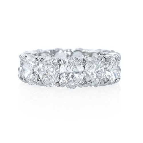 Diamond Platinum Eternity Wedding Band Ring