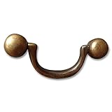 ミニサイズのぷっくり可愛いフォルムのハンドル。アンティーク調真鍮製ハンドル　b039