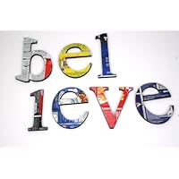 Recycled Tin Words -