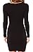 FACE N FACE Women's Scoop-Neck Solid Long-Sleeve Short Fitted Dress, Black, XX-Large