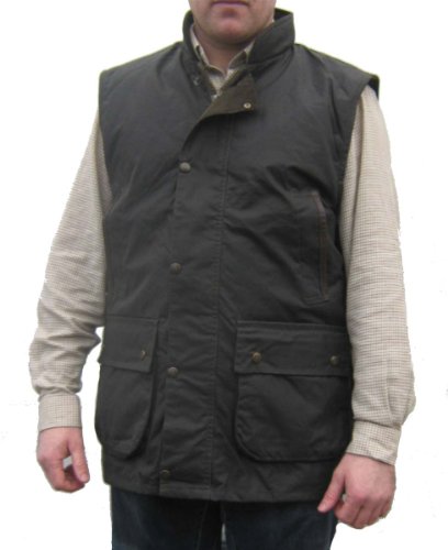 Hunter Outdoor Derwent Mens Wax Body Warmer Gilet Inc Free Tin of Wax Proofing - XX-Large - Olive