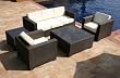 5 pc Outdoor Wicker Sofa Sectional Set