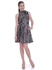 Floral Print Halter Sleeveless  Dress With a Sash 