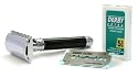 Edwin Jagger Imitation Ebony Double Edge Safety Razor With Pack Of 5  Blades De86bl