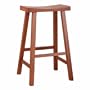 Carolina Cottage 24-Inch Saddle Seat Stool, Walnut