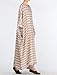 Mordenmiss Women's Cotton Linen Dress Stripes Plus Size Dresses Style 1-Large Khaki