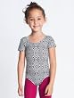 American Apparel Kids Printed Cotton Spandex Jersey Short Sleeve Leotard
