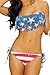 Indrah Women' Padded Uk Navy Flag Fringe Tassel Swimsuits