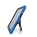 Cellular360 Apple iPad 2 iPad 3 iPad 4 Handheld Shock and Drop Proof Rugged Kickstand Case with a 360 Degree Swivel Kickstand, a Hand Grip Belt and a Neck Strap (Handheld and Shoulder Case-Black and Blue)