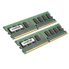 Lexar 1GB Kit (2 x 512MB) DDR2 PC2-4200 UNBUFFERED NON-ECC 240-PIN DIMM