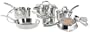 T-Fal Ultimate Stainless-Steel Copper-Bottom 12-Piece Cookware Set