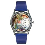 Whimsical Watches Women's S0140002 Manatee Royal Blue Leather Watch