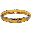 Gold And Rodium Plated Bangle Bracelets Costume Jewelry in Indian-Style 2.25 inches