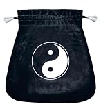 Produkt-Bild: Tarotbeutel Yin Yang. Samt, schwarz